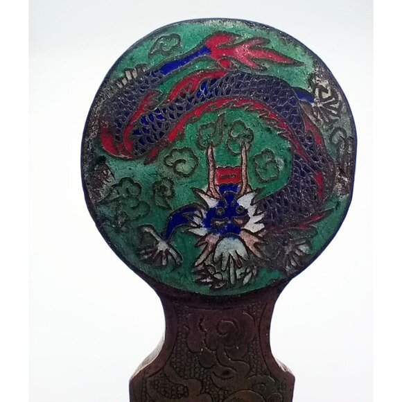 Letter Opener Dragon Enamel Handle 7.25 Inch Metal Office Vintage Desk Tool - Picture 7 of 16